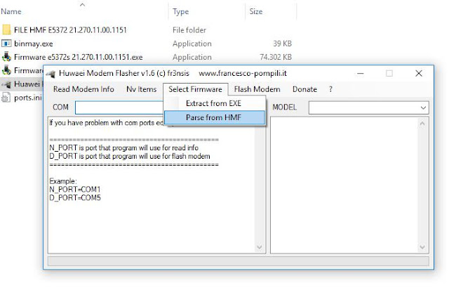 select firmware parse from hmf select firmware parse from hmf