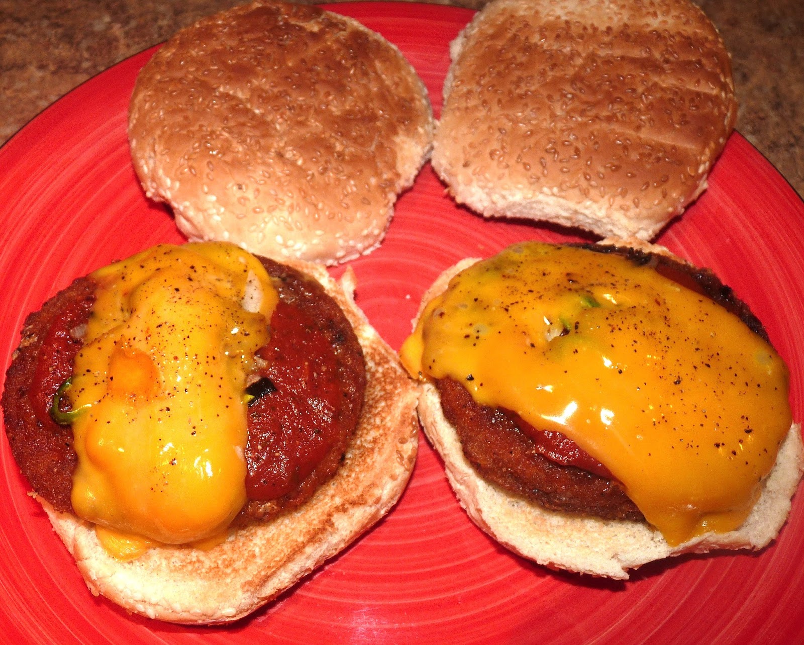 Super Vegan Girl Vegan Mozzarella Breaded Tofu Burger Smothered in