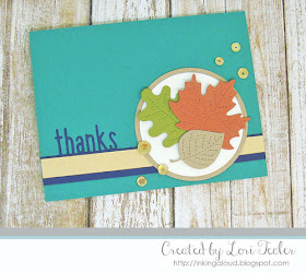 Fall Thanks card-designed by Lori Tecler/Inking Aloud-dies from Lawn Fawn
