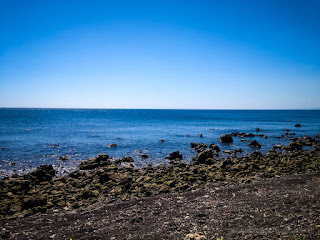 Blue Sky Tropical Rocky Beach Scenery In Dry Season On A Sunny Day At The Village Umeanyar North Bali Indonesia