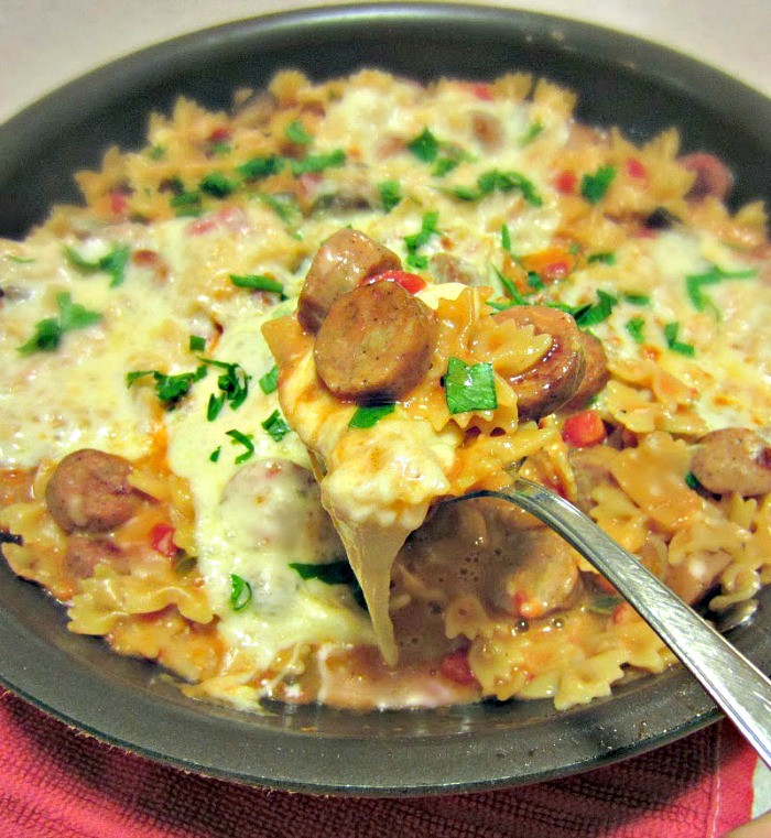 Lightened Up Italian Chicken Sausage Pasta Skillet Renee's Kitchen Adventures