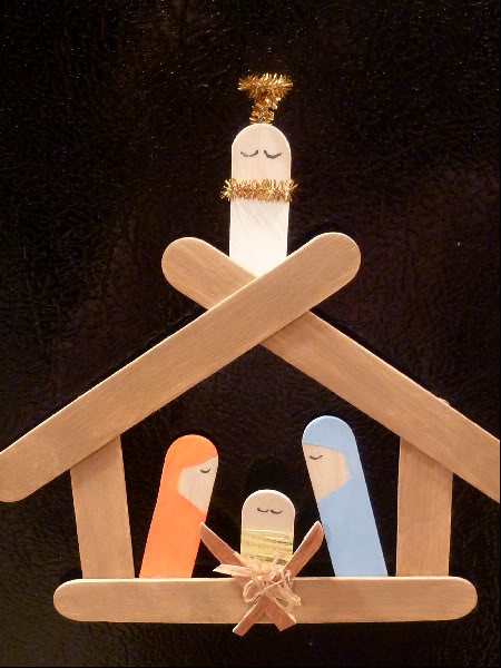 Christmas, Nativity, Popsicle Sticks
