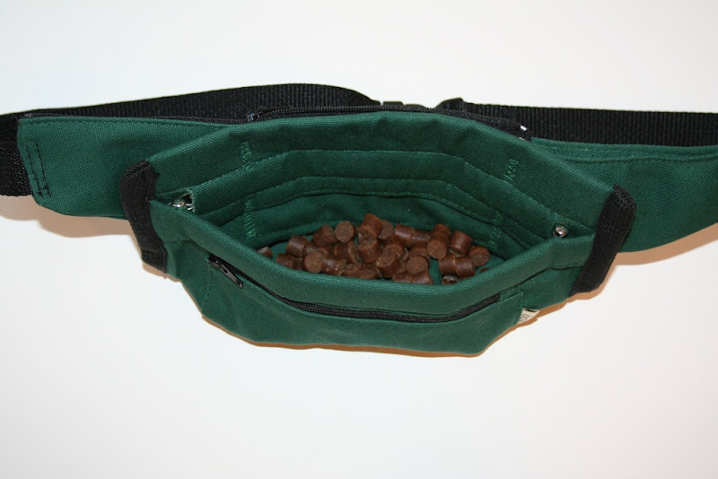 open pouch with treats shown inside