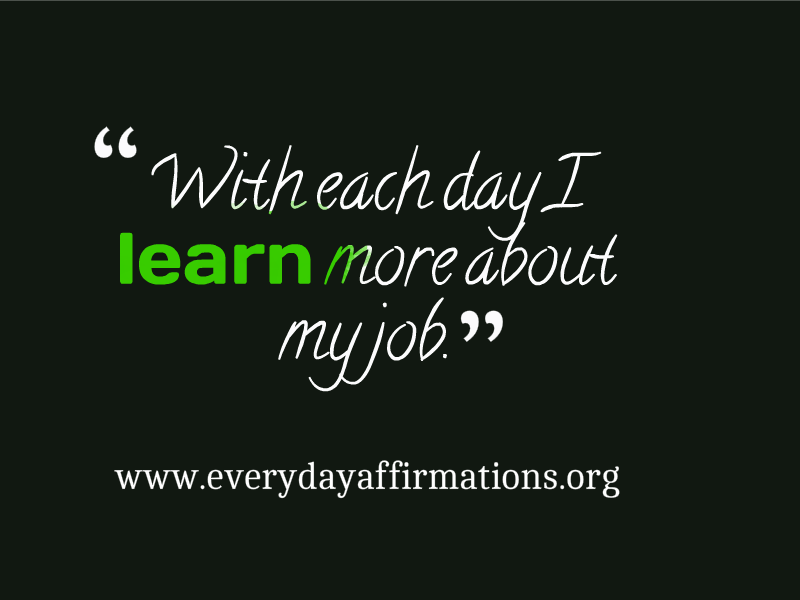 Affirmations for Success at Work | Everyday Affirmations