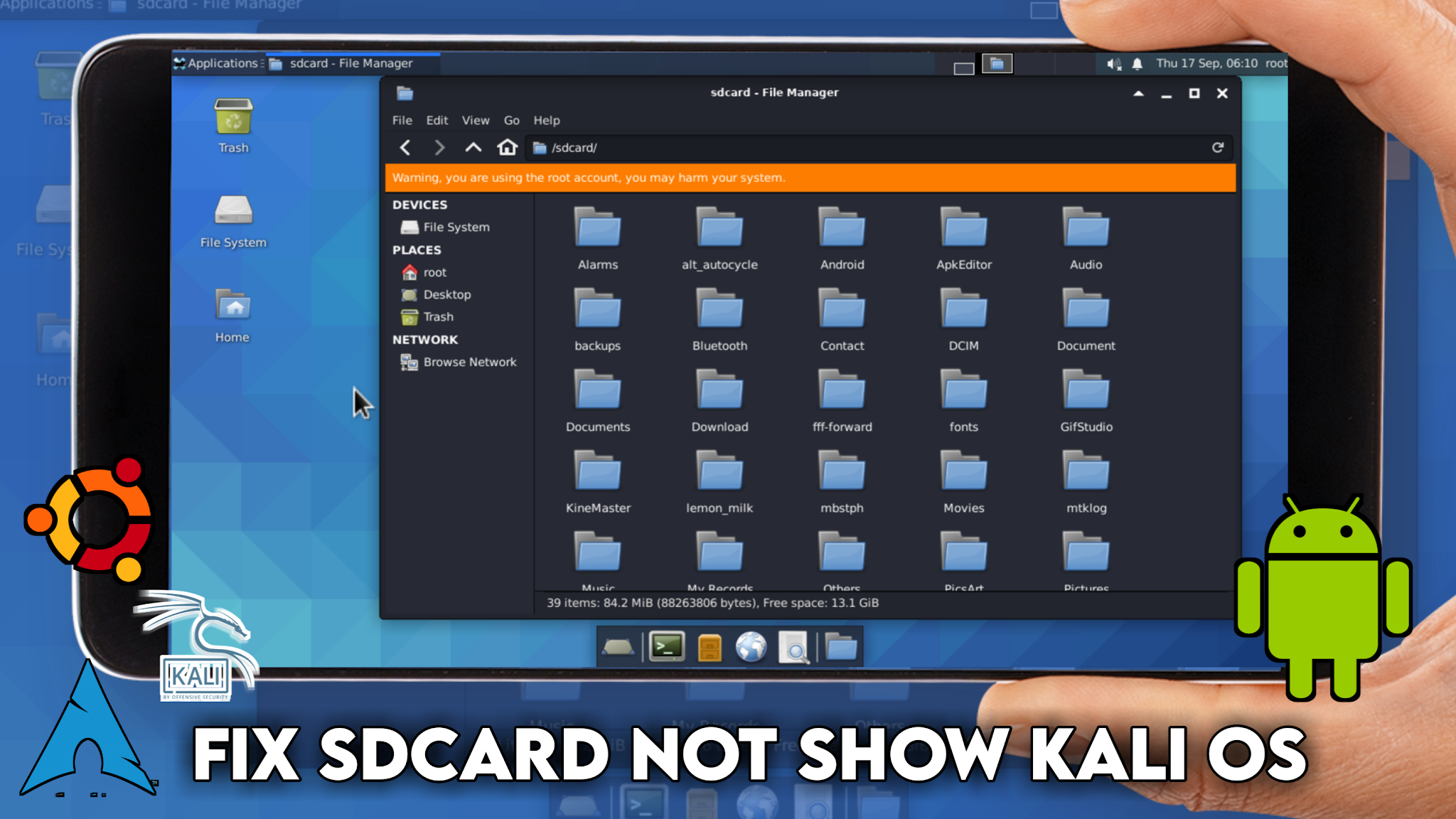 How To Access Mobile Internal Storage In Kali Linux Without Rooted | Mount  Mobile Sdcard In All OS