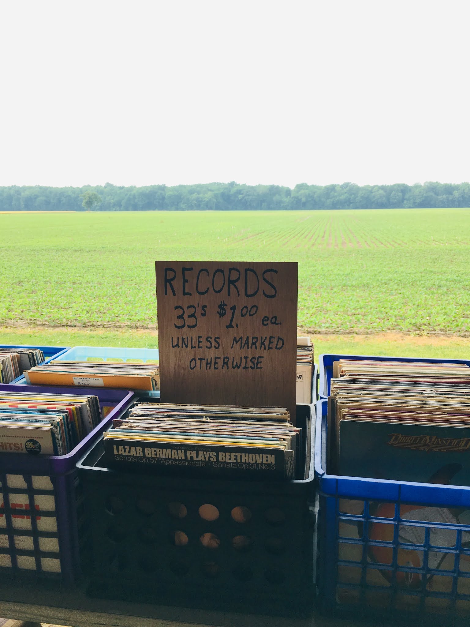 Ohio Barn Sale - hunt for treasures next to the soybean field