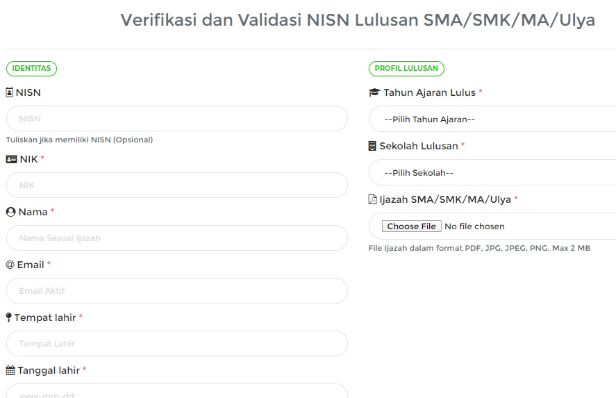 Cara Verifikasi Dan Validasi Data Nisn Siswa Lulusan Sma Smk Ma Ulya Tahun 2020 Info Pendidikan