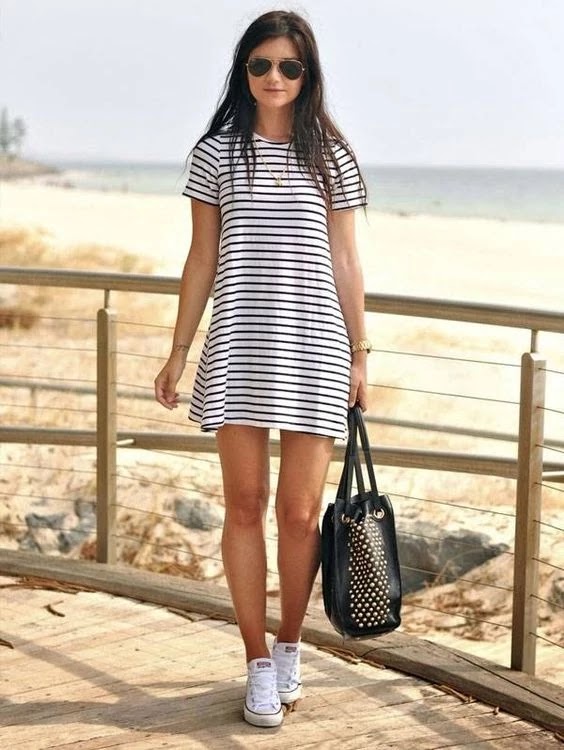 vestidos com tenis all star