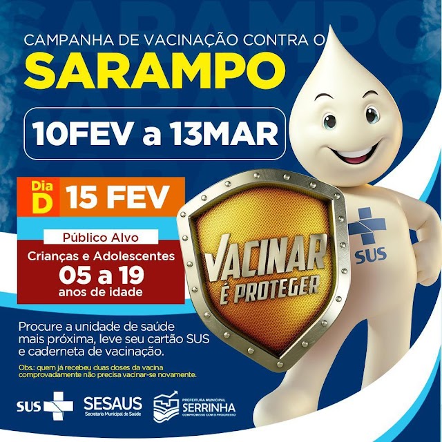 Começa nova campanha de vacinação contra o sarampo em Serrinha