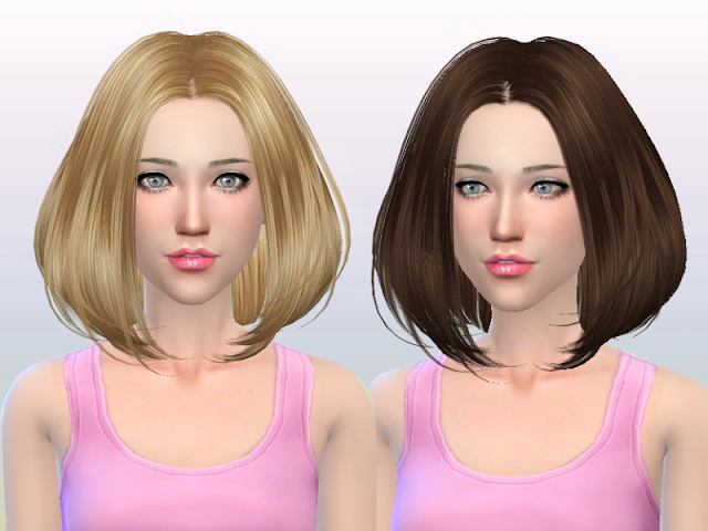Woman Shoulder Length Hairstyle Fashion The Sims 4 _ P2 - SIMS4 Clove ...
