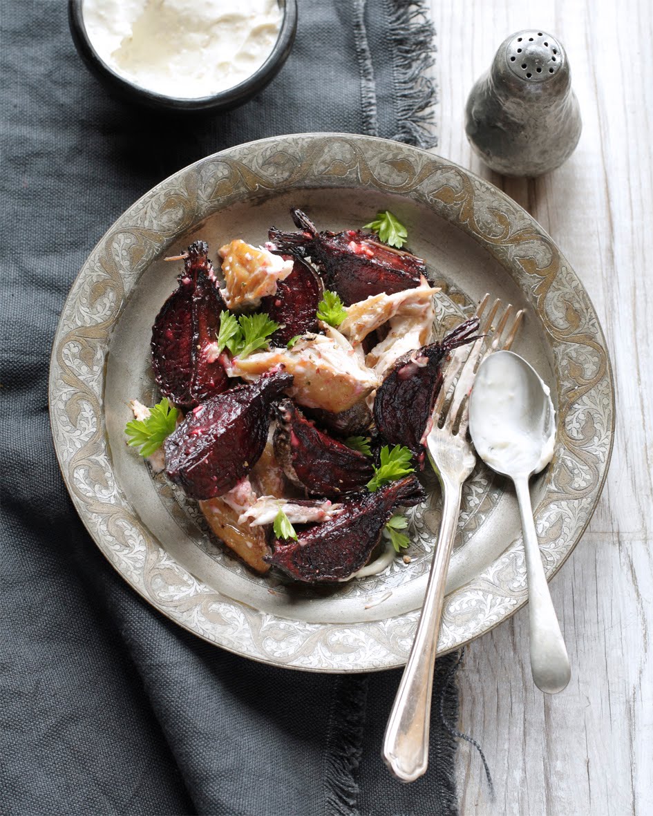 appledrane Roast beetroot with smoked mackerel, horseradish cream and
