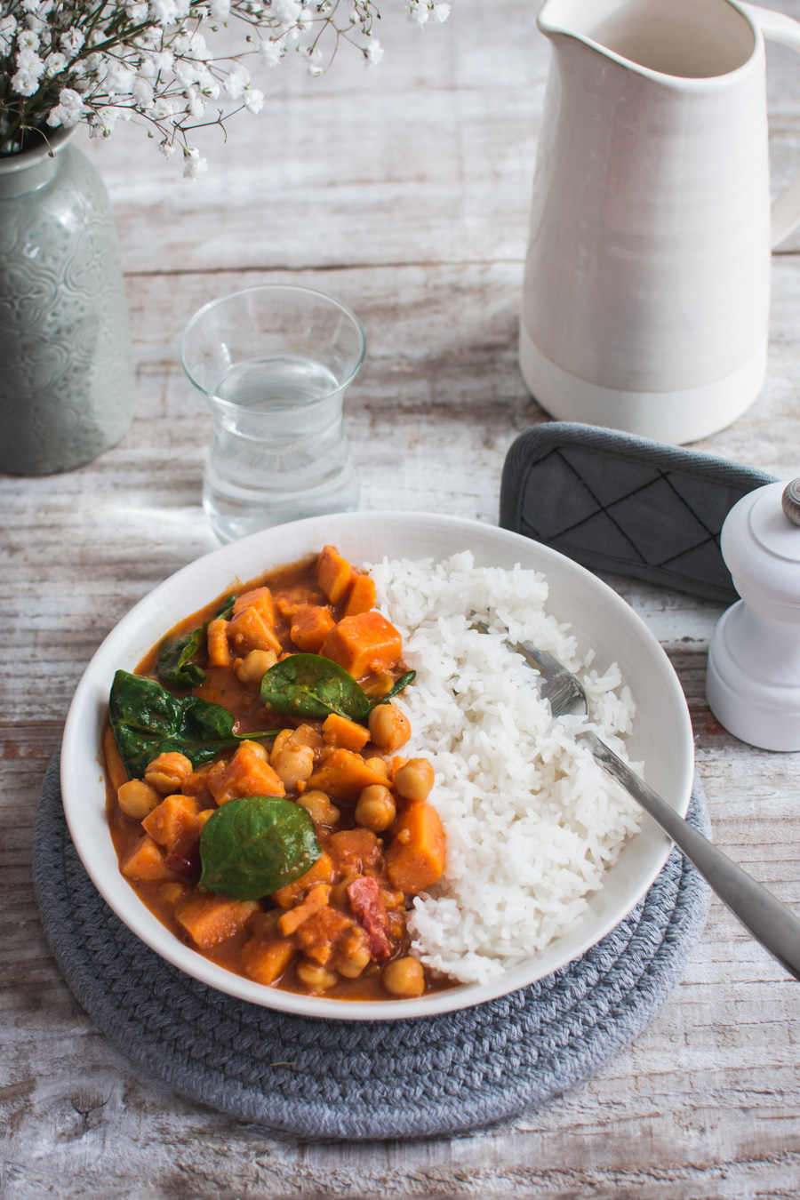 Chic, Chic, Chocolat: Curry de patates douces et pois chiches  Végétarien