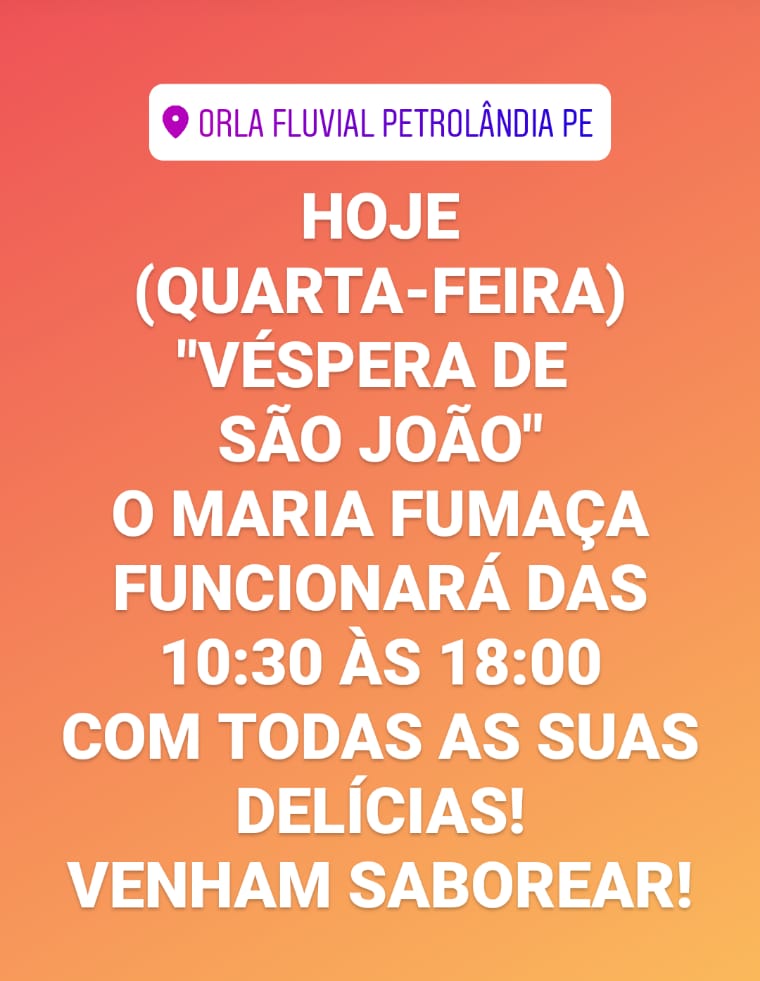 TERÇA FEIRA - VÉSPERA DE FERIADO