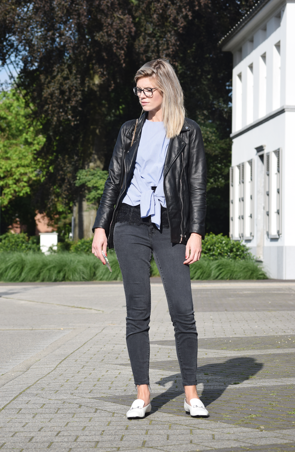 outfit with gucci loafers