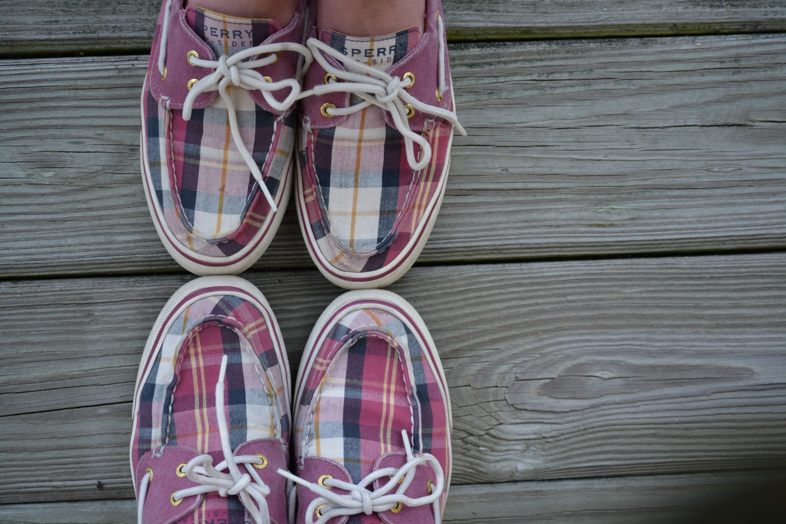 plaid sperrys