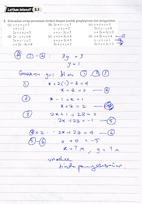 F4 Addmath Bab 3 Sistem Persamaan kaedah penghapusan Latihan Intensif 3