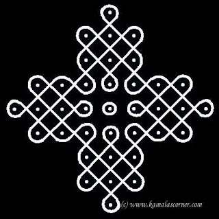 Dot rangoli design 05 easy to make Dot rangoli design kolam