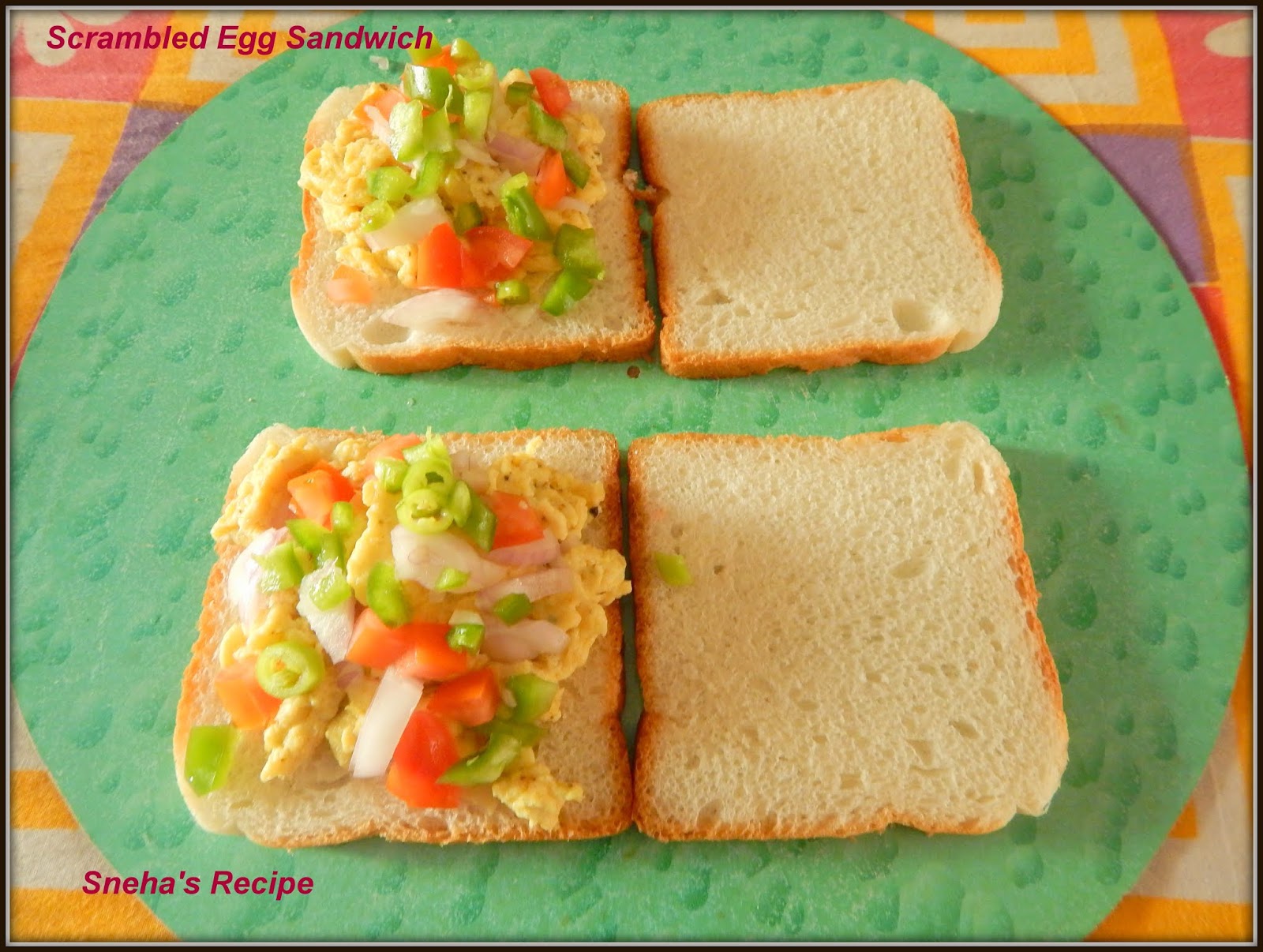 Scrambled Egg Sandwich#Foodieextravaganza - Sneha's Recipe