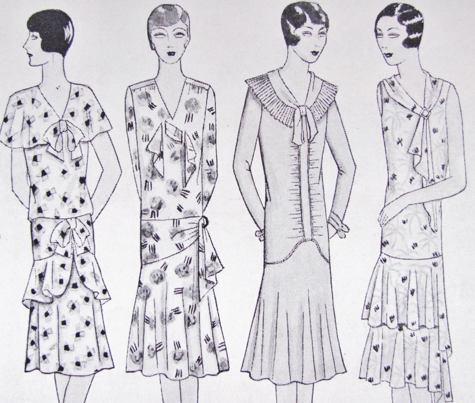 Flapper Dress 1920s Drawing
