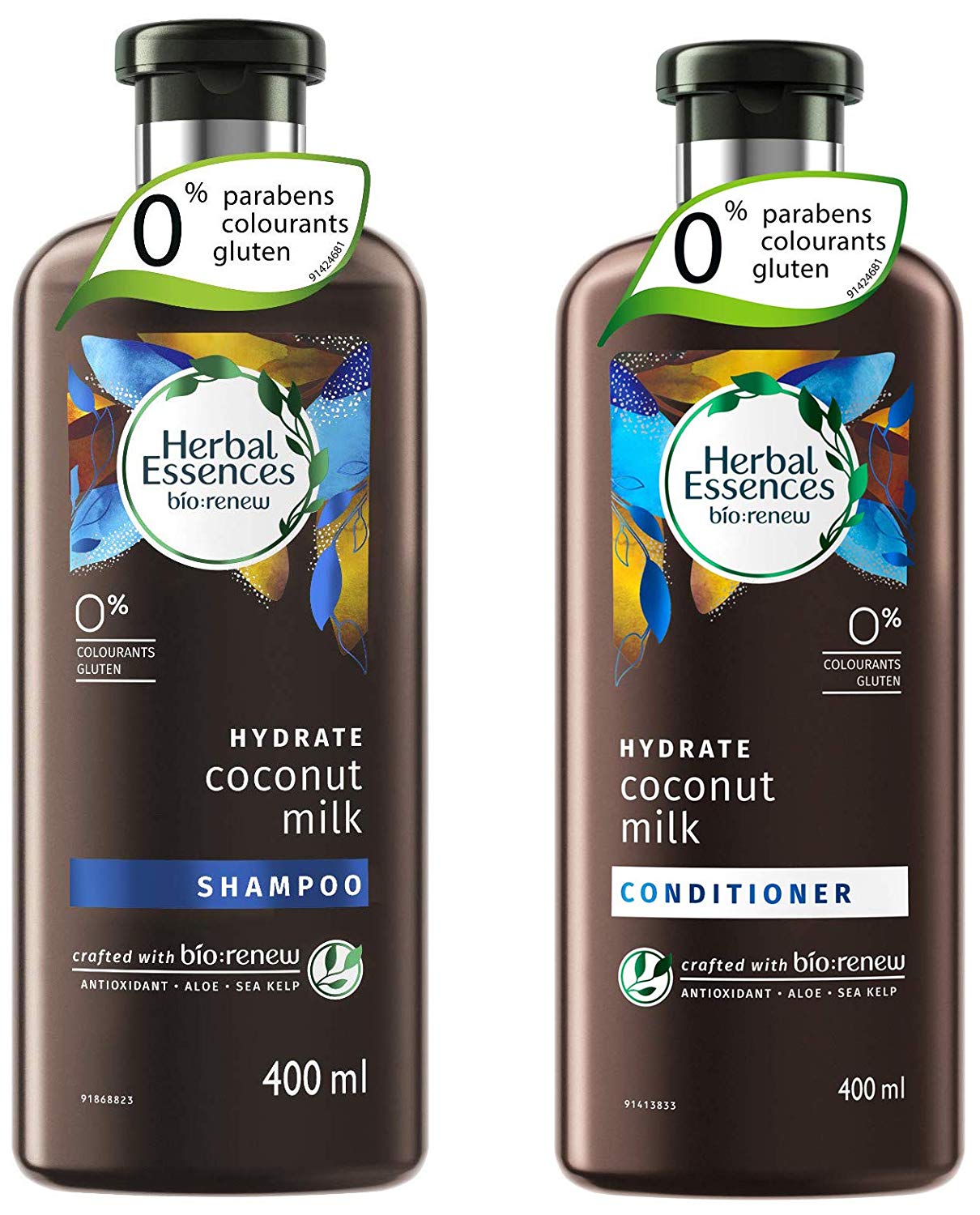 Herbal Essences Bio Renew Coconut Milk Shampoo, 400 ml with Herbal
