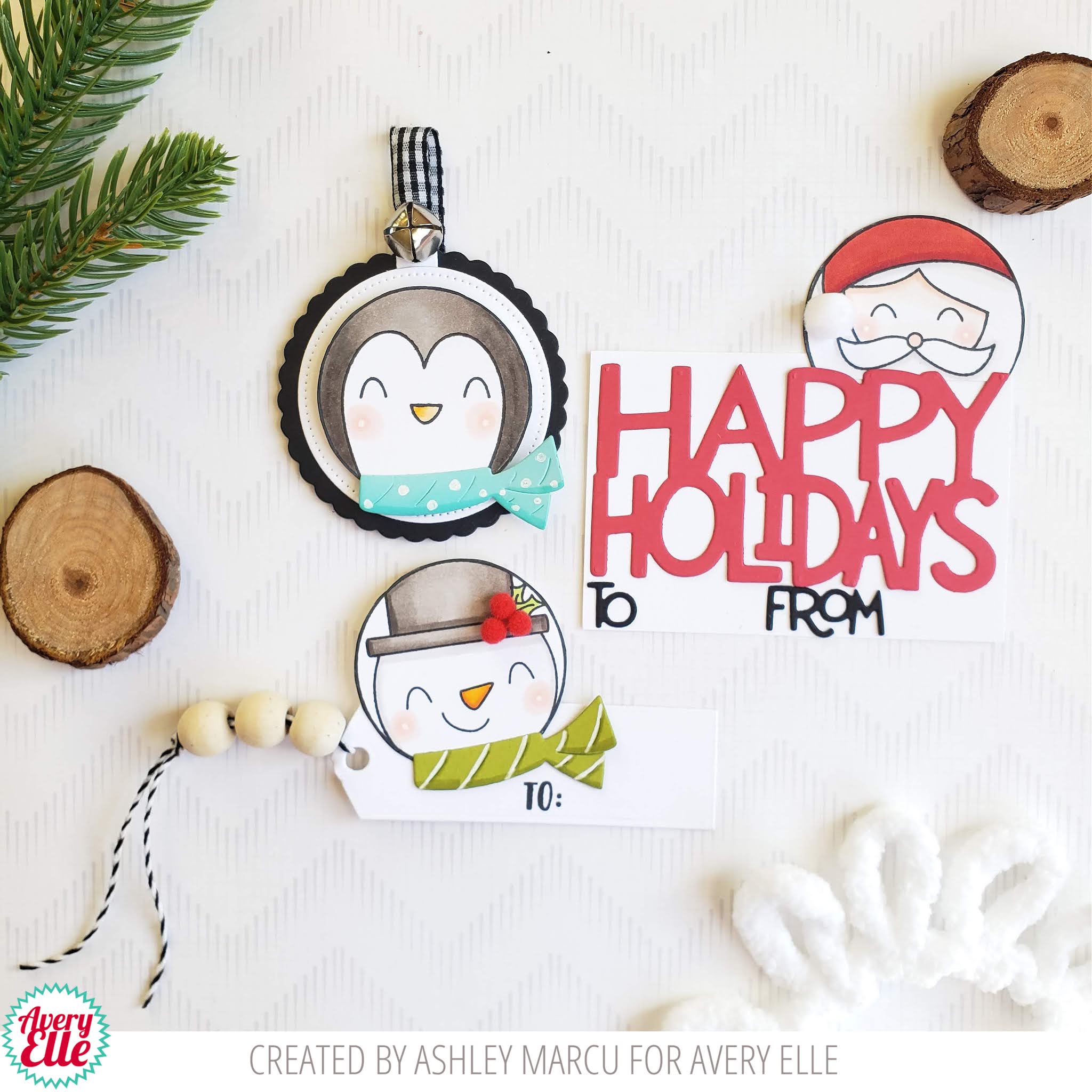 Avery Elle: Holiday Circle Tags &amp; Christmas Cookies with Ashley