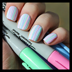 sharpie nail nails stripes designs easy manicures