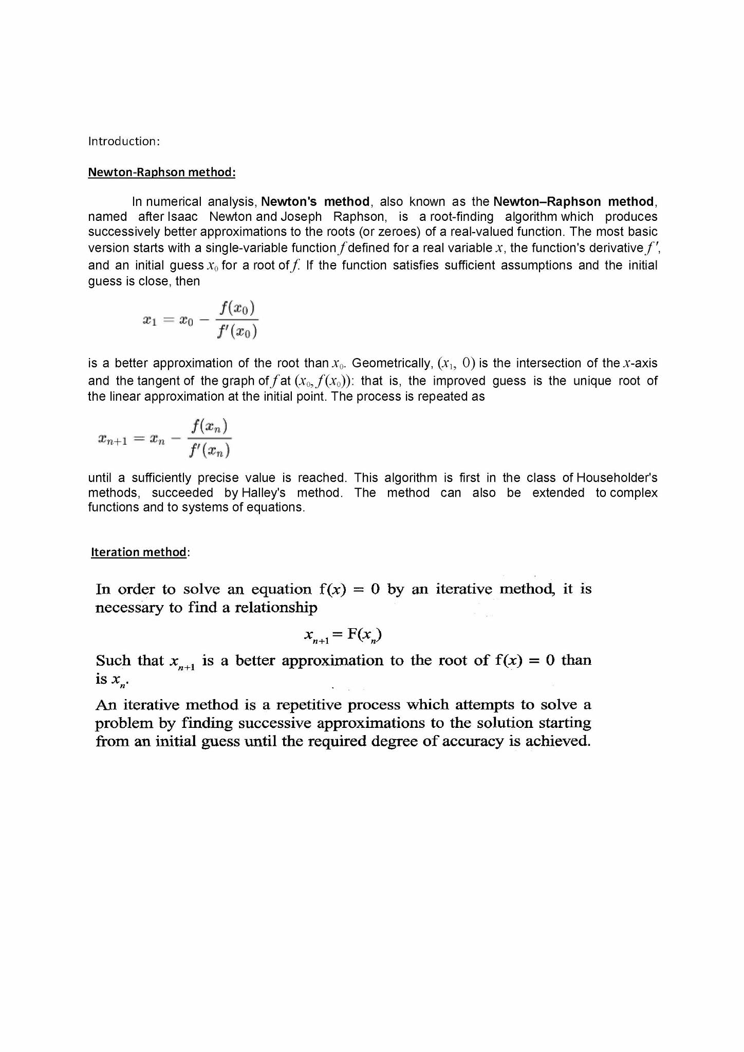 math t coursework introduction