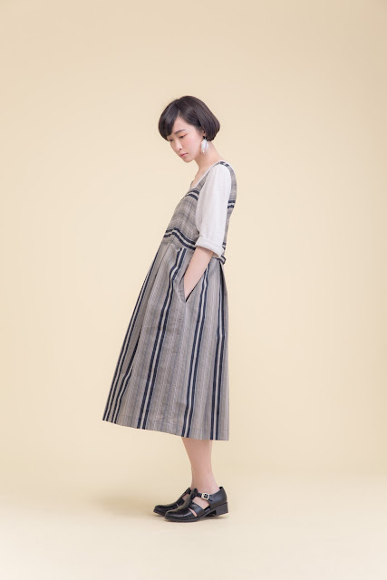 波特小姐吊帶背心壓折純棉洋裝