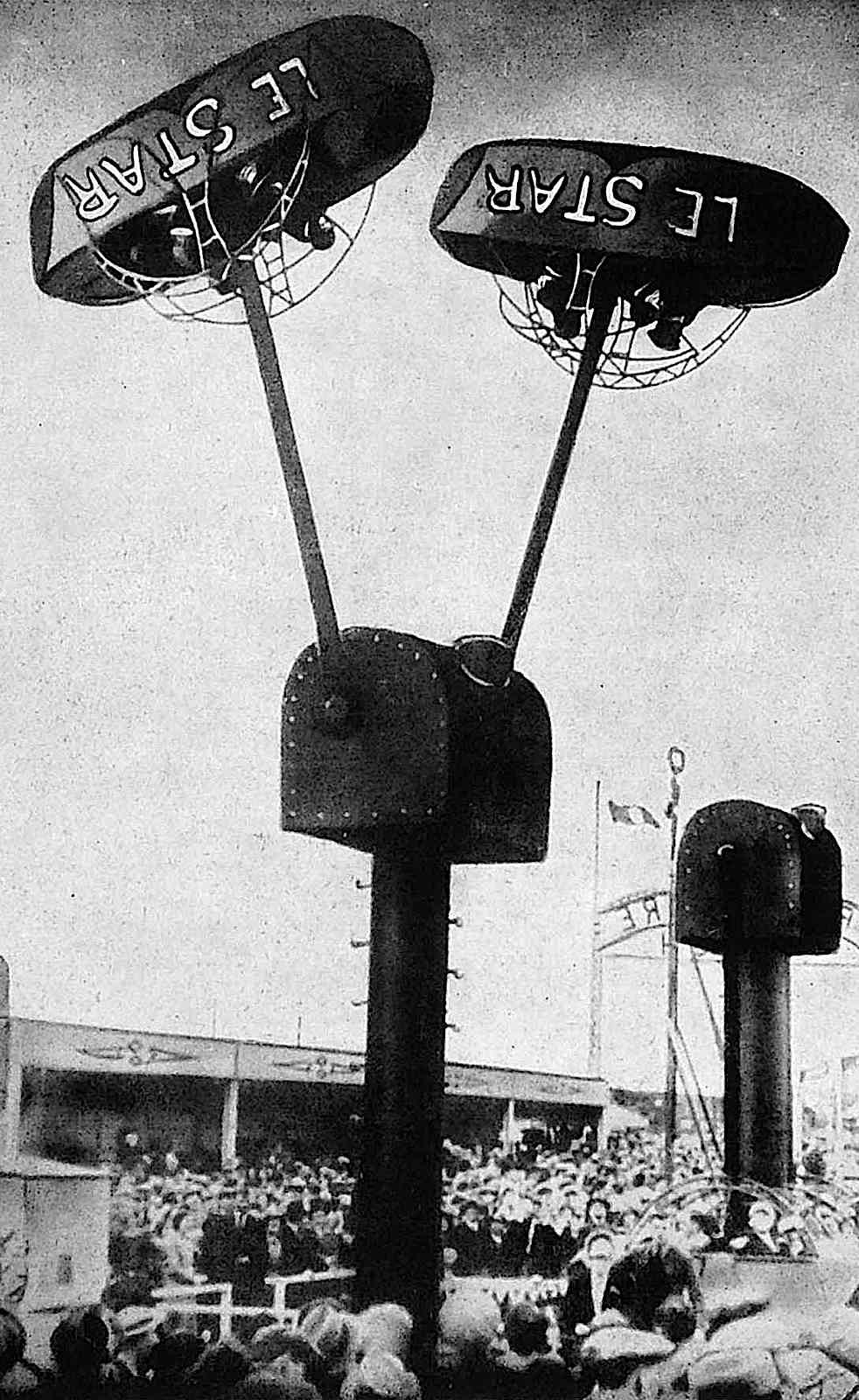 1937 Paris Expo Internationale the 1937 Paris Expo Internationale amusement ride "Le Star", a photograph