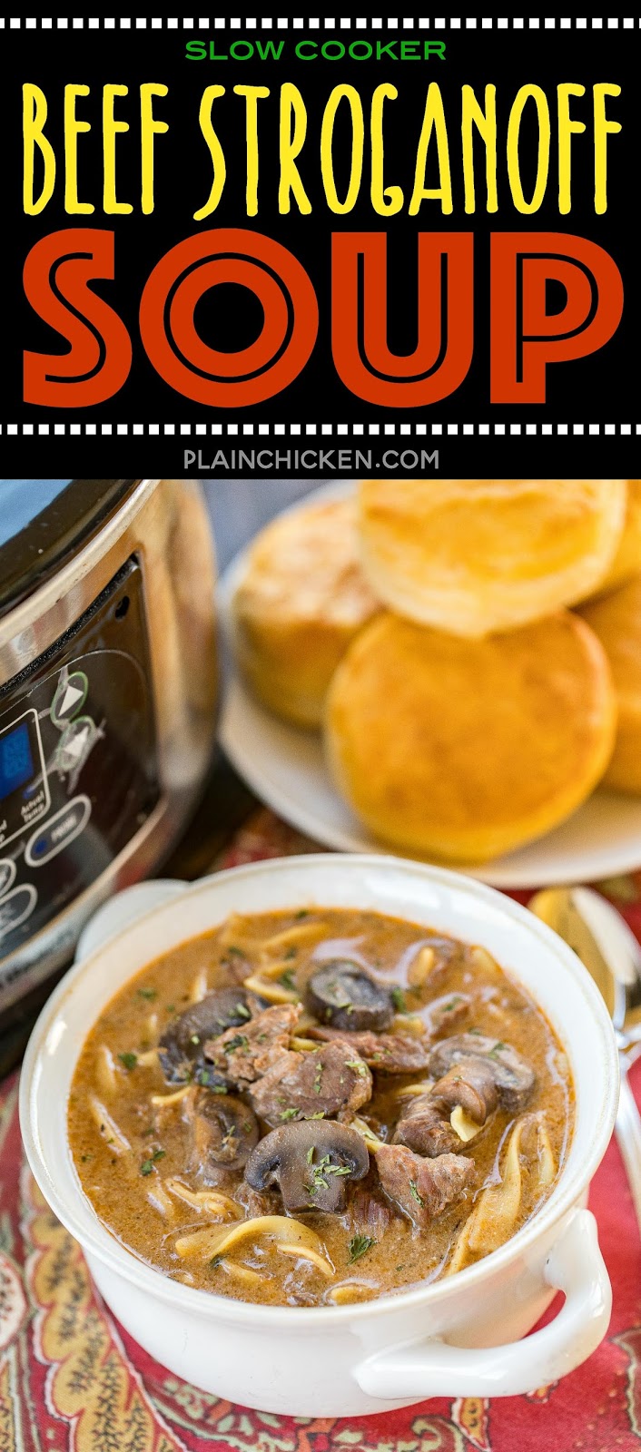 Slow Cooker Beef Stroganoff Soup Plain Chicken