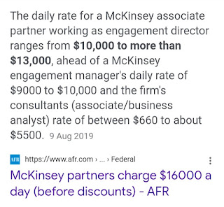 Consultant McKinsey caj beribu-ribu sehari.