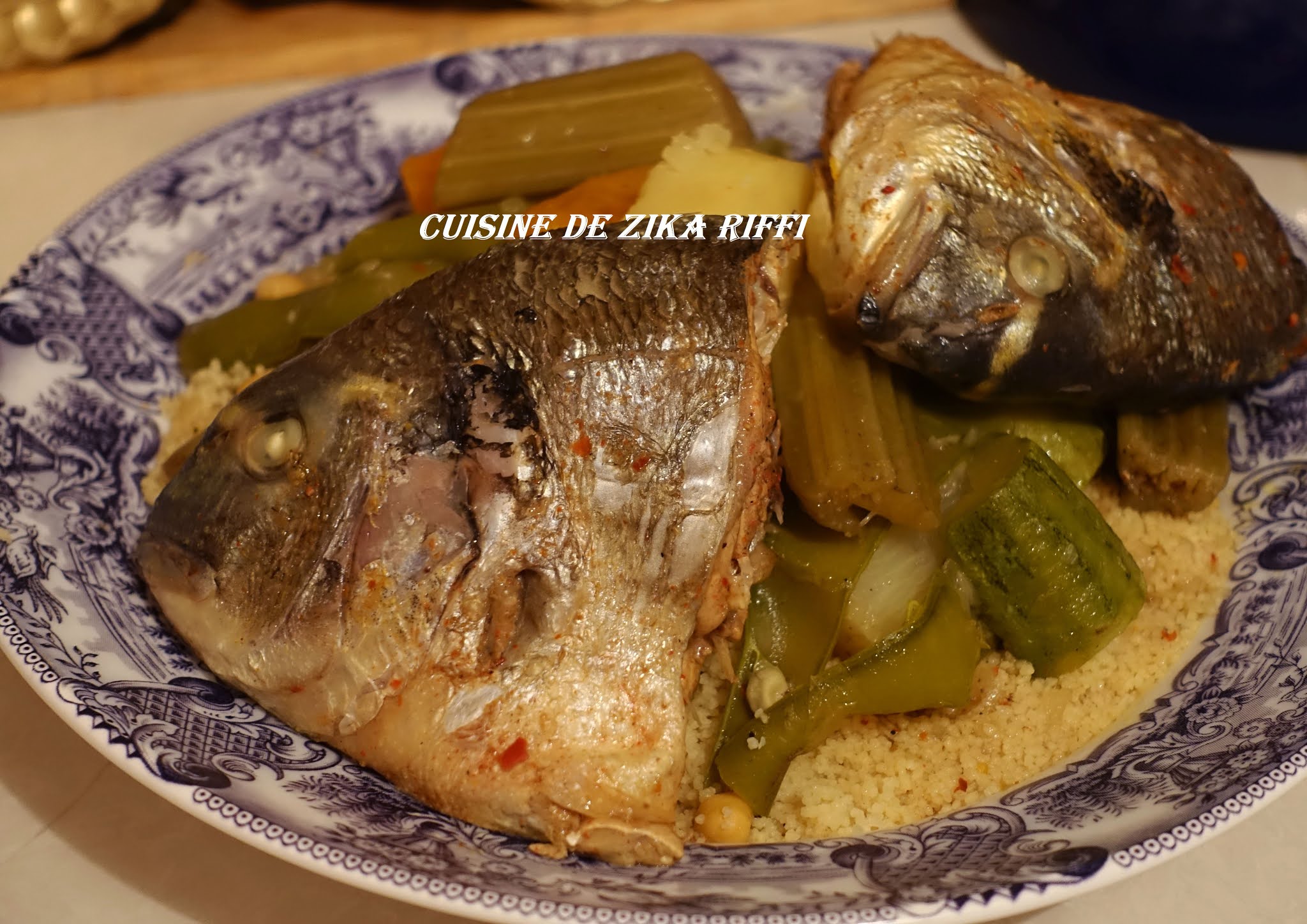 COUSCOUS AUX TÊTES DE COCHON DE MER ( POISSON BALISTE ) TERROIR BÔNOIS