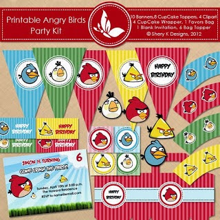 angry birds party free kit da stampare