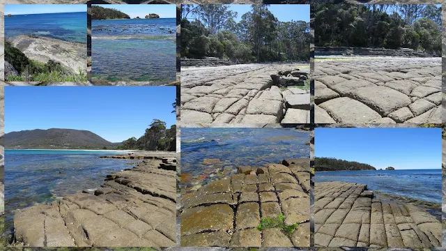 Tesselated Pavement on the Hobart to Port Arthur Drive in Tasmania