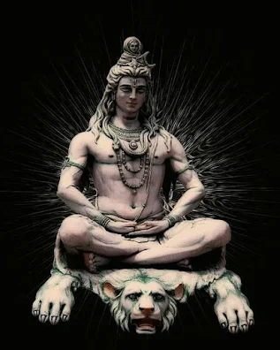 Black Ground with Shiva Images