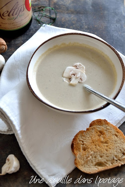 Velouté de champignons à l'estragon et au cidre 