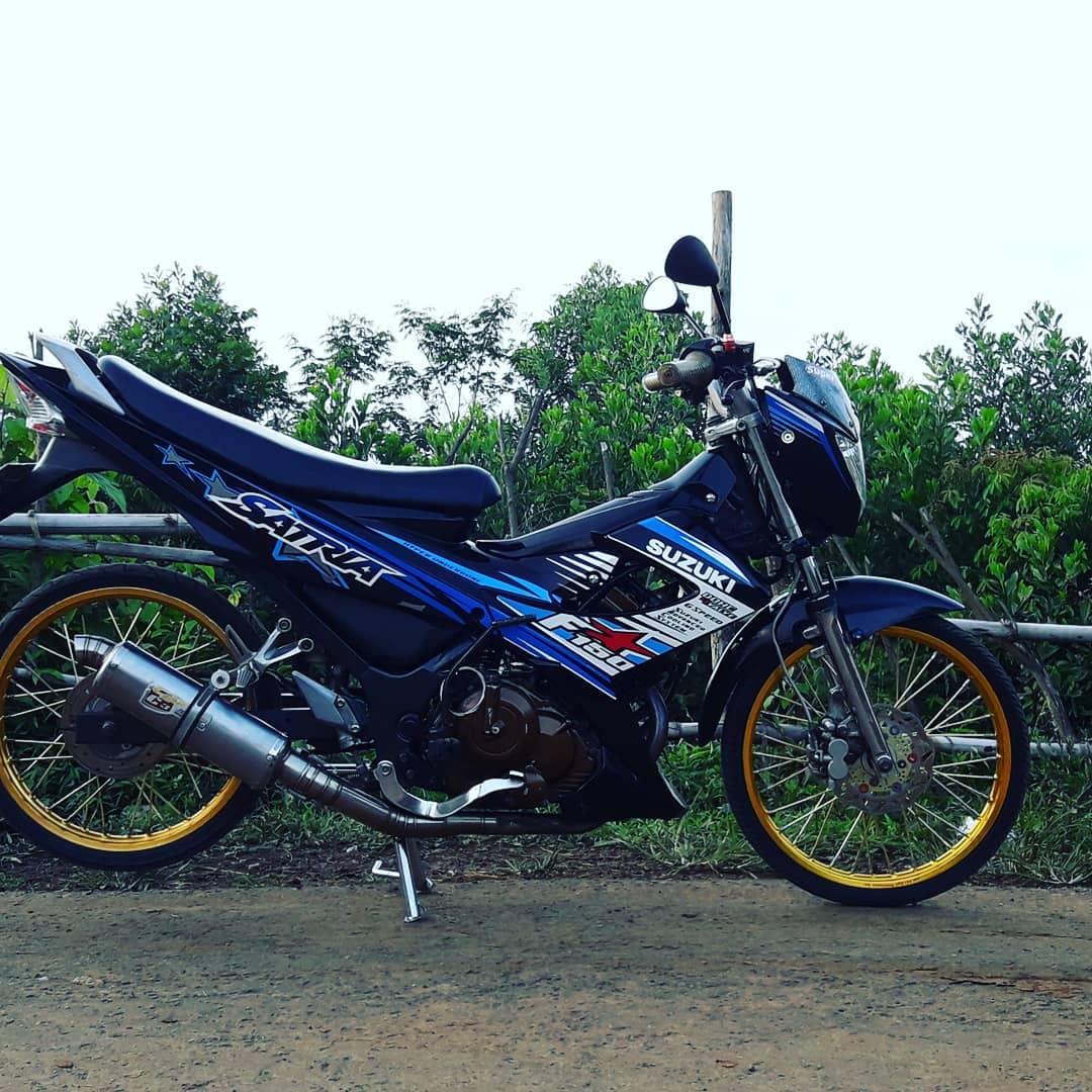 Modifikasi Satria Fu Warna Hitam Polos, Original, Doff