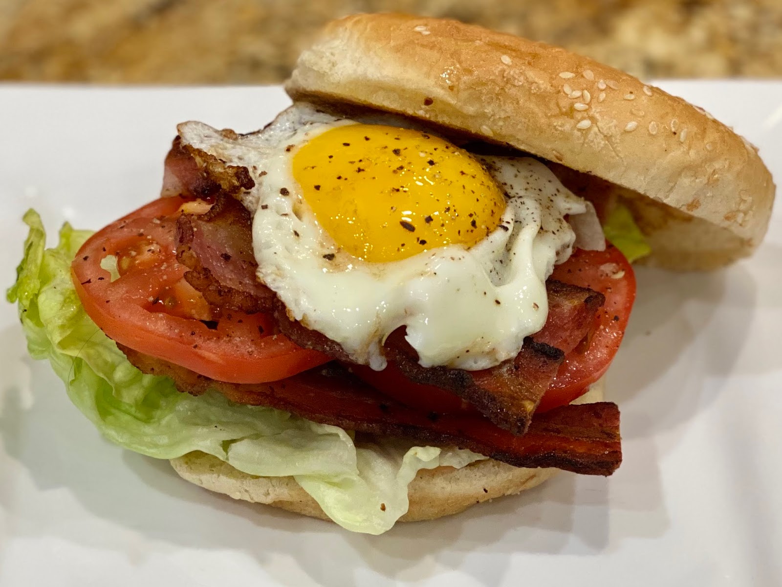 GREAT EATS HAWAII BACON, LETTUCE, TOMATO AND EGG SANDWICH