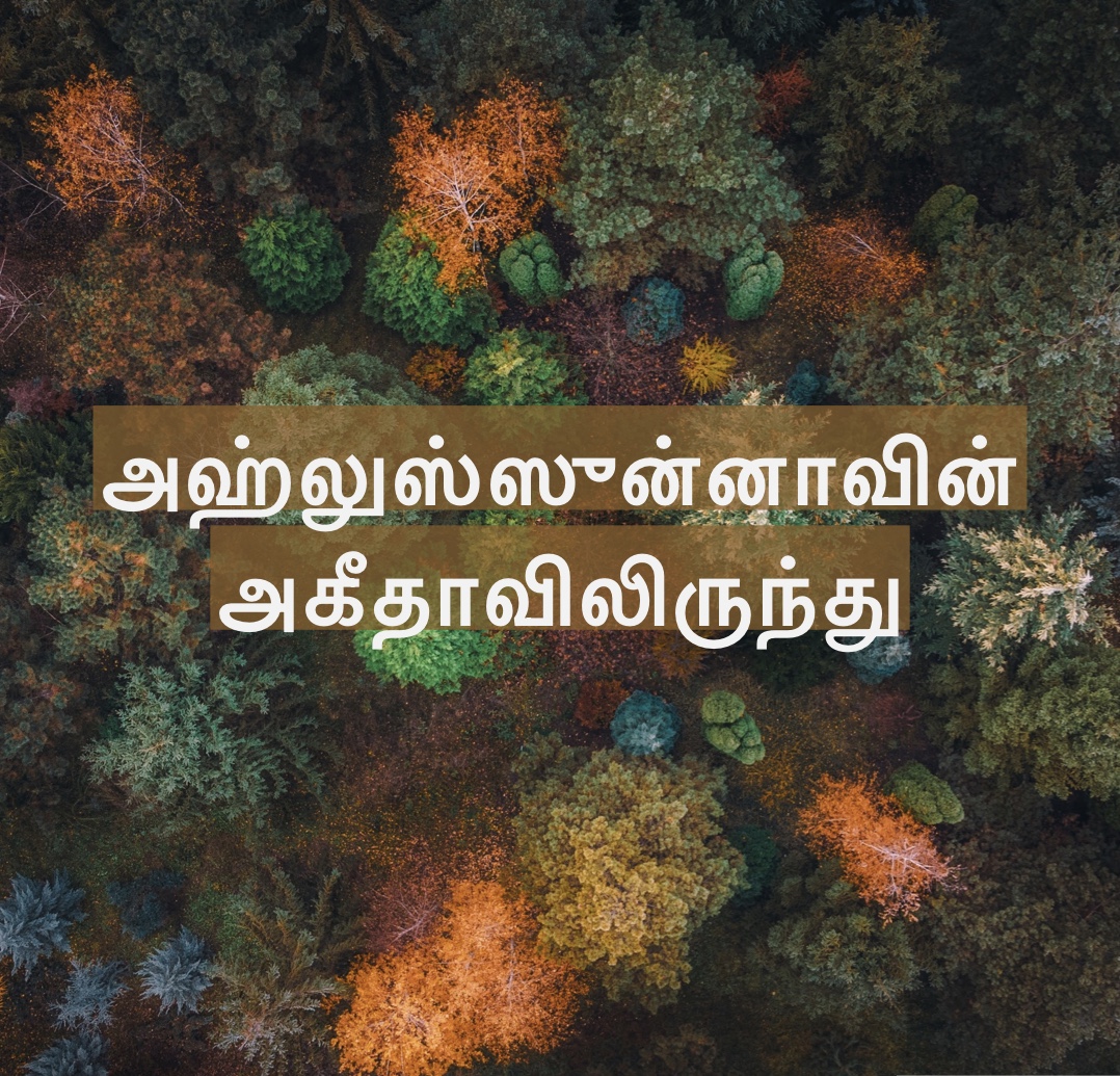 அஹ்லுஸ் ஸுன்னாவின் அகீதாவிலிருந்து