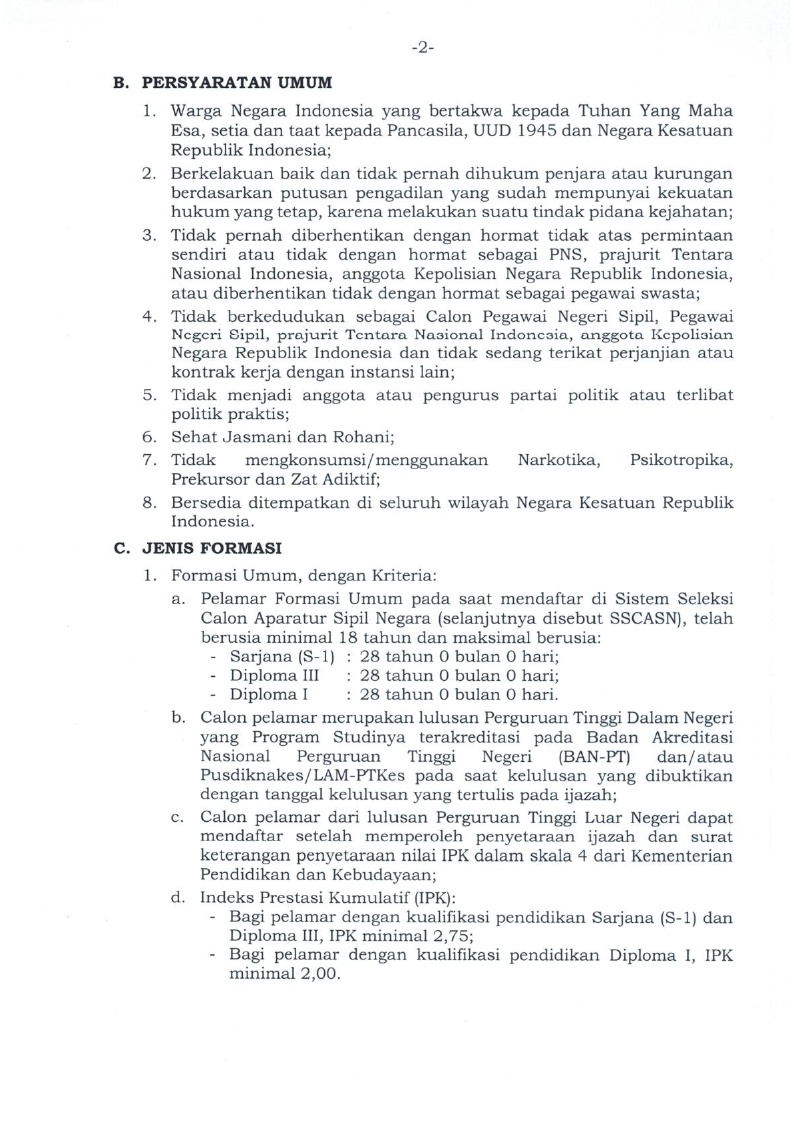 Kuota Formasi CPNS Tahun 2019 Kementerian ATR/BPN ...