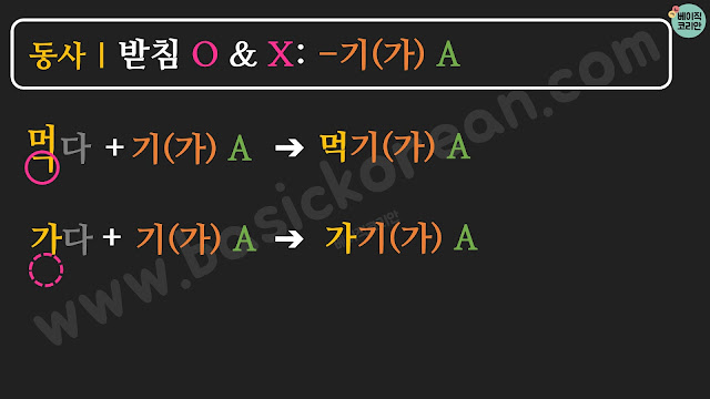 Korean grammar 한국어문법: V-기(가) A