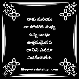 Brother Quotes In Telugu