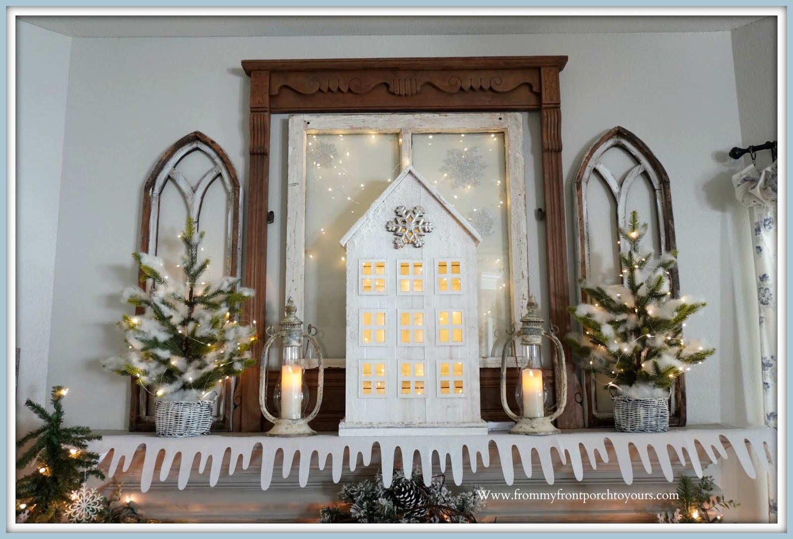 From My Front Porch To Yours After Christmas French Farmhouse Cottage Style Winter Mantel