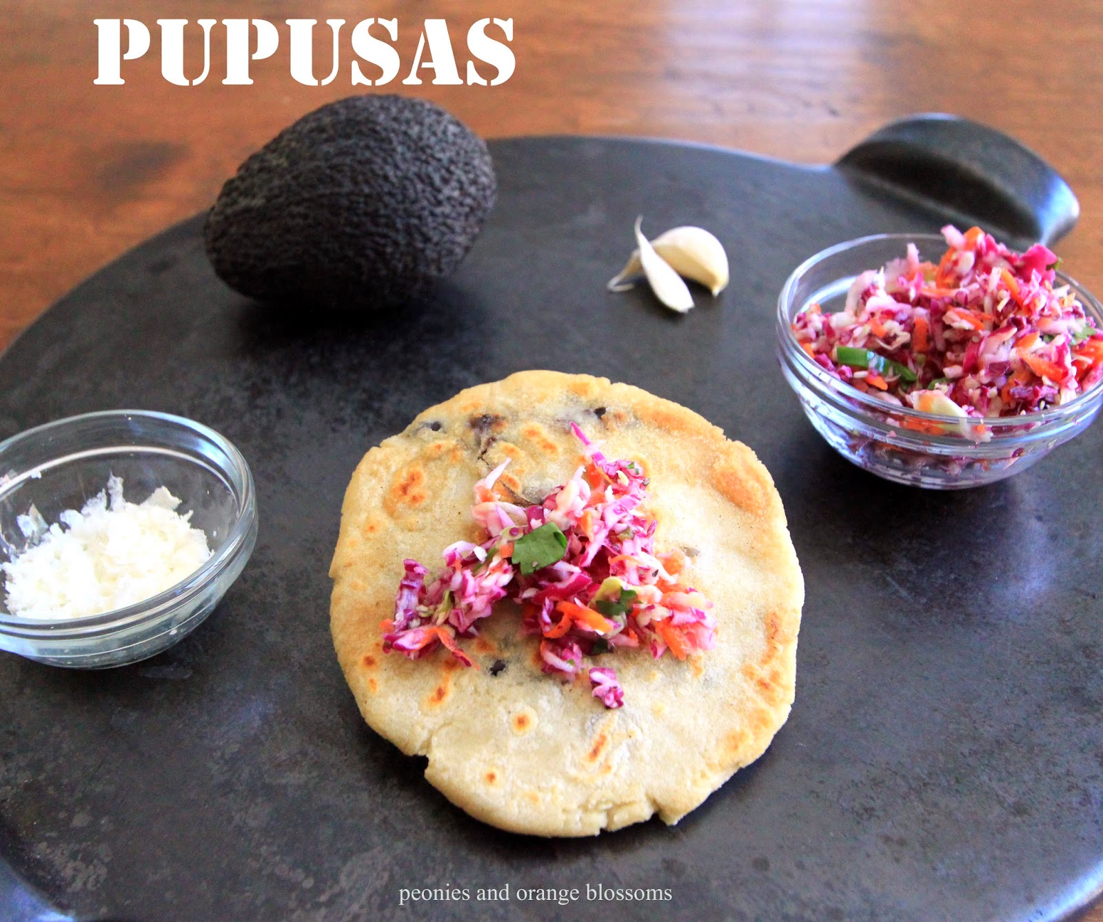 Pupusa recipe with marinated slaw