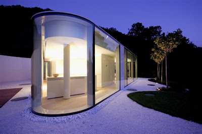 Glass pavilion house, Lake Lugano, Switzerland