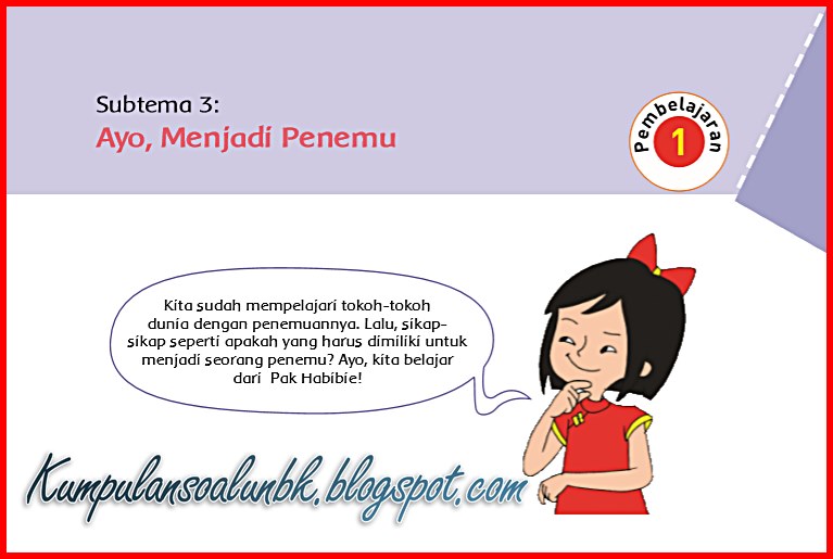 Lengkap Kunci Jawaban Tematik Kelas 6 Tema 3 Tokoh Dan Penemuan Kumpulan Soal Ujian