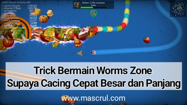 trick dan tips bermain worms zone