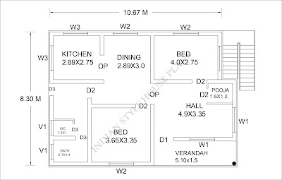 Indian Style House Plans Ground Floor House Plan In Meters