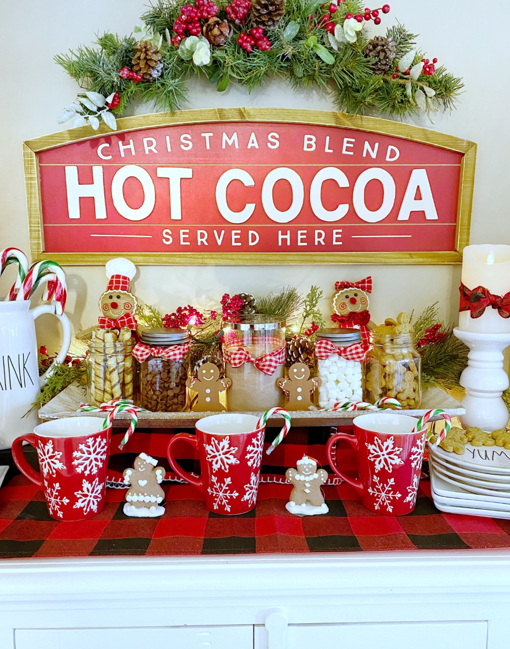 Hot Cocoa Bar Kit Hot Cocoa Bar Banner Christmas Hot Chocolate Bar Supplies