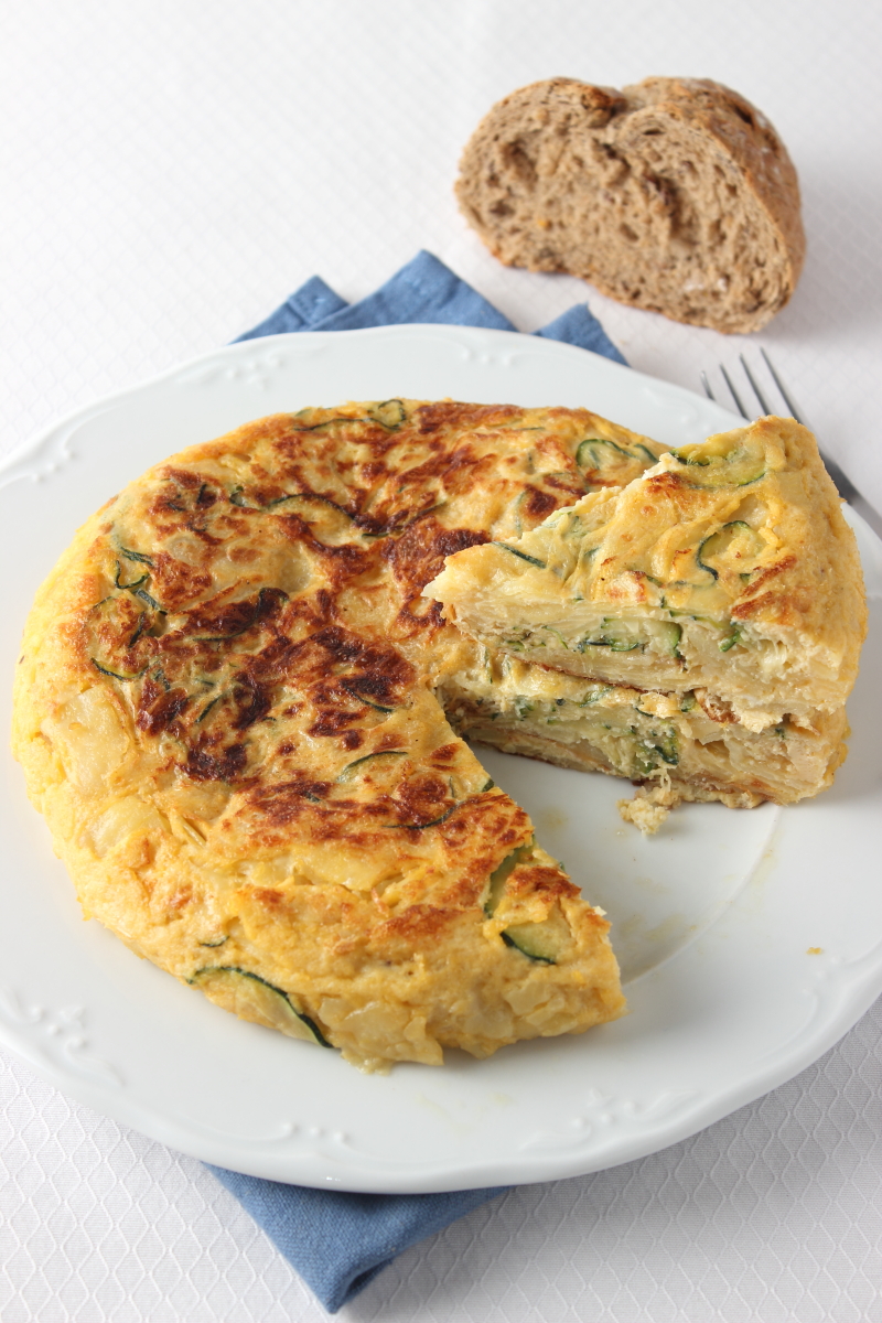 Tortilla de patata y calabacín